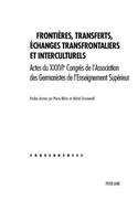 Frontières, Transferts, Échanges Transfrontaliers Et Interculturels