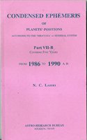 Lahiri Condensed Ephemeris From 1986-1990 [Paperback] NC Lahiri