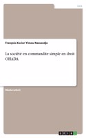 La société en commandite simple en droit OHADA