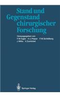 Stand Und Gegenstand Chirurgischer Forschung