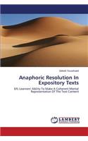 Anaphoric Resolution In Expository Texts