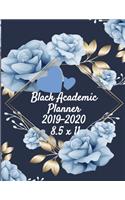 Black Academic Planner 2019-2020 8.5 x 11: Mom's Academic Planner & Daily Inspirational Journal For Vocational School