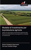 Modello di investimento per la produzione agricola