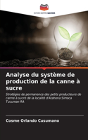 Analyse du système de production de la canne à sucre