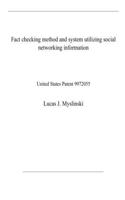 Fact checking method and system utilizing social networking information