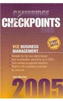 Cambridge Checkpoints VCE Business Management 2005