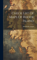 Check List Of Maps Of Rhode Island