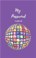 My Password Logbook: Personalized Journal & Organizer With Alphabetical Tabs(7 Journal with Love Book)