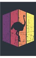 Vintage Ostrich Journal - Gift for Ostrich Lovers - Retro Ostrich Notebook - Ostrich Diary for Boys and Girls