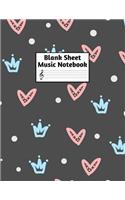 Blank Sheet Music Notebook