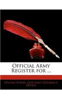 Official Army Register for ...
