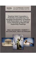 Reading Hotel Corporation V. Protective Committee for First Mortgage Bondholders of Reading Hotel Corporation U.S. Supreme Court Transcript of Record with Supporting Pleadings