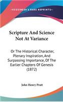 Scripture And Science Not At Variance