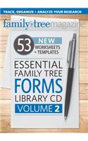 Essential Family Tree Forms Library CD, Volume 2