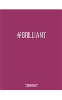 Notebook for Cornell Notes, 120 Numbered Pages, #BRILLIANT, Plum Cover