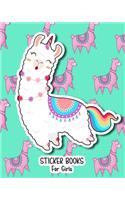 Sticker Books For Girls: Blank Permanent Sticker Book