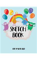 Sketch Book For 4 Year Old: Dot Grid Journal Notebook
