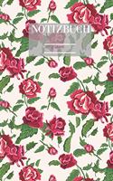 Notizbuch Garten Muster Pattern Pflanzen Blumen Pflanze Flower Blüte Grün Rot Rose Rosen: - 111 Seiten - EXTRA Kalender 2020 - Einzigartig - Liniert - Linien - Linie - Geschenk - Geschenkidee