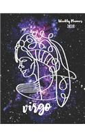 Virgo: Weekly Planner 2020 - January through December - Gift for your favorite Virgo - Calendar Agenda Scheduler and Organizer - Zodiac Sign Constellation 