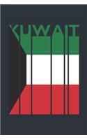 Vintage Kuwait Notebook - Kuwaiti Flag Writing Journal - Kuwait Gift for Kuwaiti Mom and Dad - Retro Kuwaiti Diary