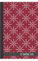 red snowflakes notes