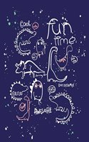 Fun time: Fun time with dinosaur on dark blue cover and Dot Graph Line Sketch pages, Extra large (8.5 x 11) inches, 110 pages, White paper, Sketch, Draw and P(3 Fun Time with Dinosaur on Dark Blue Notebook)