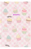 Notebook: Cupcake Cover Book, College Ruled Line Paper Notebook and Journal 150 Page (6.14 X 9.21 Inch)