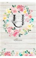 My Personal Journal: Cute & Trendy U Monogram on Light Wood