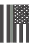 Thin Gray Line Sketchbook: Thin Gray Line Sketchbook, Correctional Officers Notebook, Prison Guard Sketchbook, Correctional Officer Drawing Pad, 8.5 X 11 Sketch Paper with 120