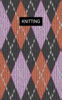 Knitting: Graph Paper, Design Your Own Pattern Blank Knitting Patterns 4:5 Ratio (40 Stitches = 50 Rows), Large Notebook