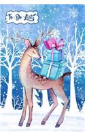 To-Do List Book - Christmas Holiday To Do Lists Journal Notebook Deer In Snowy Wood: 100 Page Lined Book With Check Boxes For Fast and Easy List Making and To-Do Lists(8 List)