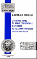 L'Original Arabe Du Grand Commentaire d'Averroes Au de Anima d'Aristote