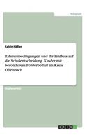Rahmenbedingungen und ihr Einfluss auf die Schulentscheidung. Kinder mit besonderem Förderbedarf im Kreis Offenbach
