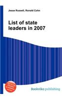 List of State Leaders in 2007