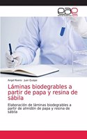 Láminas biodegrables a partir de papa y resina de sábila