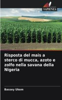 Risposta del mais a sterco di mucca, azoto e zolfo nella savana della Nigeria