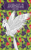 Adult Coloring Books for Men - Animals - Easy Level