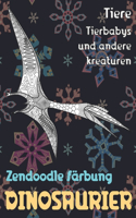 Zendoodle Färbung - Tierbabys und andere Kreaturen - Tiere - Dinosaurier
