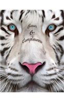 Buon 6o Compleanno: Libro di compleanno a tema tigre bianca che può essere usato come diario o quaderno. Meglio di una compleanno carta!