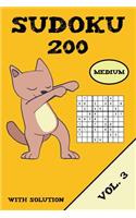 Sudoku 200 Medium With Solution Vol. 3