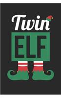 Christmas Notebook 'Twin Elf' - Twin Elf Funny Christmas Funny Twins - Christmas Journal - Christmas Diary