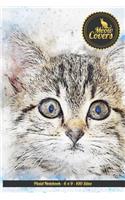 Meow Covers Plaid Notebook - 6 X 9 - 100 Sites