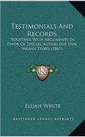 Testimonials And Records