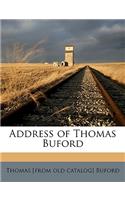 Address of Thomas Buford