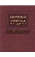 Inventaire Sommaire Des Archives Departementales Anterieures a 1790