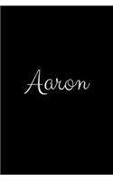 Aaron: notebook with the name on the cover, elegant, discreet, official notebook for notes