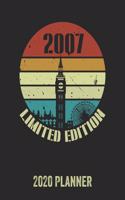 2007 Limited Edition 2020 Planner: Daily Weekly Planner with Monthly quick-view/over view with 2020 Planner
