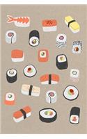 Weekly Planner: A Week to View Diary and Organiser - Monday Start with Japanese Sushi Maki Nagiri Cover Art