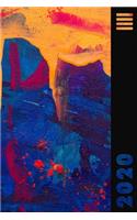 2020: Acrylic Paint Art Weekly Calendar Planner Organizer