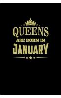 Queens Born January: Composition Notebook Writing Journal 6" x 9" 0 Pages. Journal Notebook for Note Taking, Diary, Journaling, Gratitude and Reminder for Girls, Women a